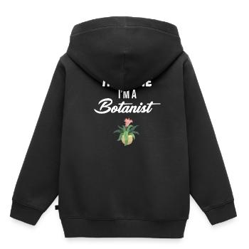 Croyez-moi, je suis botaniste, un - Sweat Premium à capuche enfant bio - noir - Dos - AI Model Kid Male (0cm)