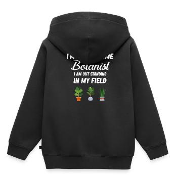 Ich Bin Ein Großartiger Botaniker. Ich Bin Auf - Kinder Premium Organic Hoodie - Schwarz - Hinten - AI Model Kid Male (0cm)