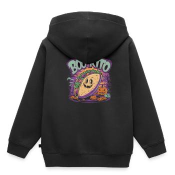 Boo-Rito Burrito d’Halloween Citrouille fantôme mignonne - Sweat Premium à capuche enfant bio - noir - Dos - AI Model Kid Male (0cm)