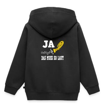 Tenorhorn Tenorhornist Blaskapelle Orchester - Kinder Premium Organic Hoodie - Schwarz - Hinten - AI Model Kid Male (0cm)