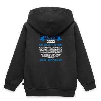 Jugendweihe Konfirmation Jugendlicher Erwachsener - Kinder Premium Organic Hoodie - Schwarz - Hinten - AI Model Kid Male (0cm)