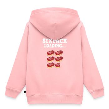 Mettbrötchen Mett Mettigel - Kinder Premium Organic Hoodie - Rosa - Hinten - AI Model Kid Female (0cm)