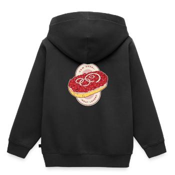 Mettbrötchen Mett Mettigel - Kinder Premium Organic Hoodie - Schwarz - Hinten - AI Model Kid Male (0cm)
