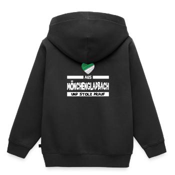 Mönchengladbach Fanartikel - Kinder Premium Organic Hoodie - Schwarz - Hinten - AI Model Kid Male (0cm)