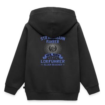Straßenbahnfahrer Straßenbahn S-Bahn - Kinder Premium Organic Hoodie - Schwarz - Hinten - AI Model Kid Male (0cm)