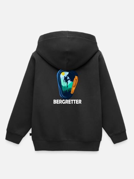 Bergretter Pistenwacht - Kinder Premium Organic Hoodie - Schwarz
