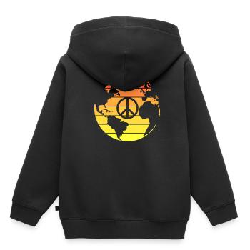 Planète Terre - Sweat Premium à capuche enfant bio - noir - Dos - AI Model Kid Male (0cm)