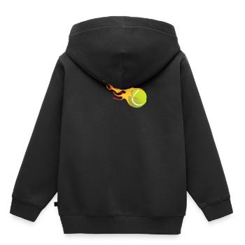 Fireball as tennis ball, tennis - Kids Premium Organic Hoodie - black - Back - AI Model Kid Male (0cm)