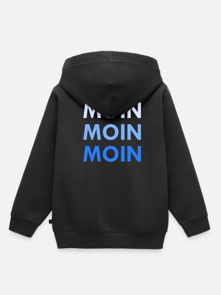 Moin Moin Moin - Kinder Premium Organic Hoodie - Schwarz