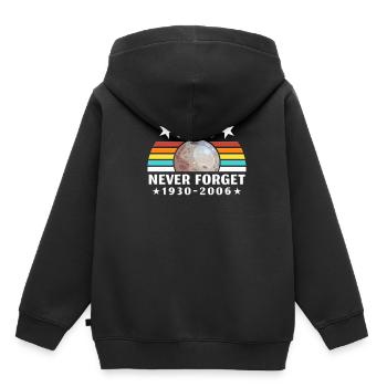 Pluton n'oublie jamais l'espace de la planète astronaute - Sweat Premium à capuche enfant bio - noir - Dos - AI Model Kid Male (0cm)
