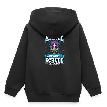 Anime Otaku Weeb Kawaii - Sweat Premium à capuche enfant bio - noir - Dos - AI Model Kid Male (0cm)