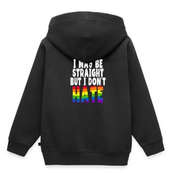 Je suis peut-être hétéro, mais je ne déteste pas le mois de la fierté - Sweat Premium à capuche enfant bio - noir - Dos - AI Model Kid Male (0cm)