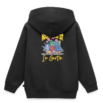 Wenn dieses Shirt noch sauber ist Garten Gärtner - Kinder Premium Organic Hoodie - Schwarz - Hinten - AI Model Kid Male (0cm)