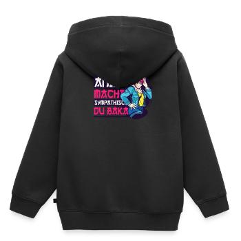 Anime Spruch Weeb Otaku - Kinder Premium Organic Hoodie - Schwarz - Hinten - AI Model Kid Male (0cm)
