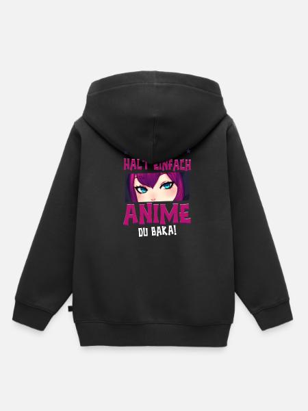 Anime Spruch Weeb Otaku - Kinder Premium Organic Hoodie - Schwarz