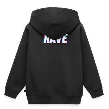 Techno Musique Rave - Sweat Premium à capuche enfant bio - noir - Dos - AI Model Kid Male (0cm)