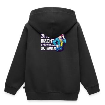 Anime disant Weeb Otaku - Sweat Premium à capuche enfant bio - noir - Dos - AI Model Kid Male (0cm)