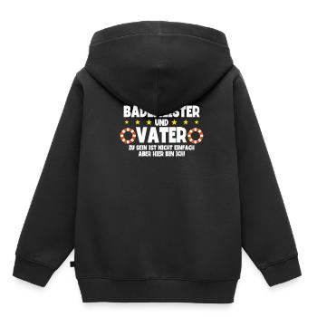Rettungsschwimmer Bademeister - Kinder Premium Organic Hoodie - Schwarz - Hinten - AI Model Kid Male (0cm)