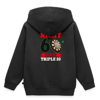 Ich bin nicht 60 ich bin Triple 20 - 60. - Kinder Premium Organic Hoodie - Schwarz - Hinten - AI Model Kid Male (0cm)