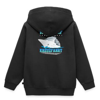 Croisière - Sweat Premium à capuche enfant bio - noir - Dos - AI Model Kid Male (0cm)