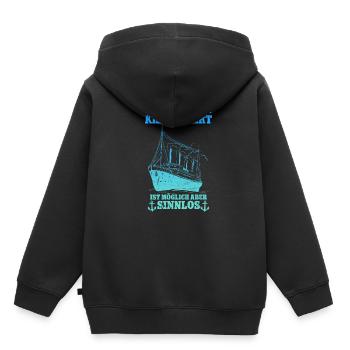 Kreuzfahrt - Kinder Premium Organic Hoodie - Schwarz - Hinten - AI Model Kid Male (0cm)