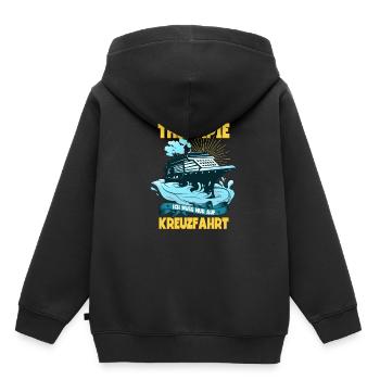 Kreuzfahrt - Kinder Premium Organic Hoodie - Schwarz - Hinten - AI Model Kid Male (0cm)