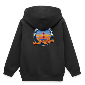 Norden-Norddeich - Kinder Premium Organic Hoodie - Schwarz - Hinten - AI Model Kid Male (0cm)