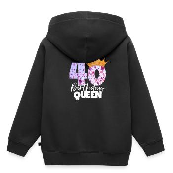 Il y a 40 ans, j’étais le 40 le plus rapide. - Sweat Premium à capuche enfant bio - noir - Dos - AI Model Kid Male (0cm)