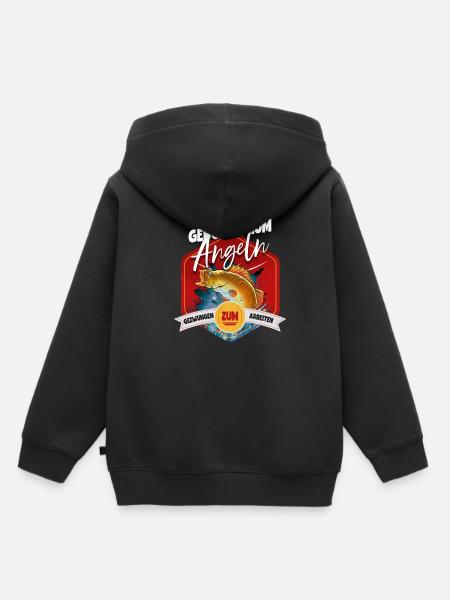 Angeln Angler - Kinder Premium Organic Hoodie - Schwarz
