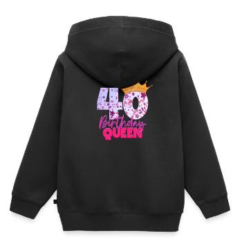 Il y a 40 ans, j’étais le 40 le plus rapide. - Sweat Premium à capuche enfant bio - noir - Dos - AI Model Kid Male (0cm)