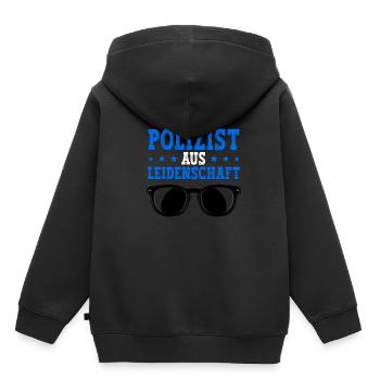 Polizist Polizei - Kinder Premium Organic Hoodie - Schwarz - Hinten - AI Model Kid Male (0cm)