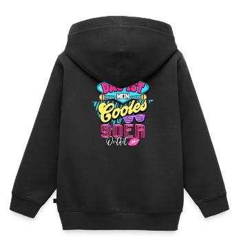 90er Jahre - Kinder Premium Organic Hoodie - Schwarz - Hinten - AI Model Kid Male (0cm)