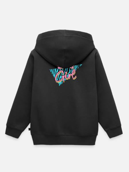 Anni '90 '90 Ragazza - Felpa Premium con cappuccio bambino bio - nero