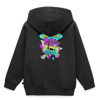 Retour des années 90 aux années 90 - Sweat Premium à capuche enfant bio - noir - Dos - AI Model Kid Male (0cm)