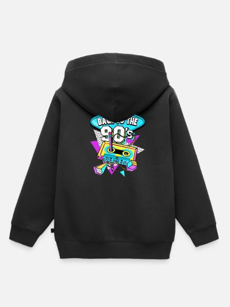 Anni '90 Tornando agli anni '90 - Felpa Premium con cappuccio bambino bio - nero