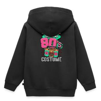 80er Jahre Das Ist Mein 80er Kostüm - Kinder Premium Organic Hoodie - Schwarz - Hinten - AI Model Kid Male (0cm)
