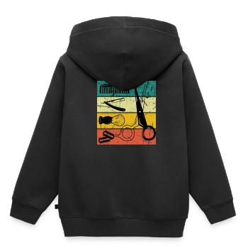 Friseurin - Kinder Premium Organic Hoodie - Schwarz - Hinten - AI Model Kid Male (0cm)