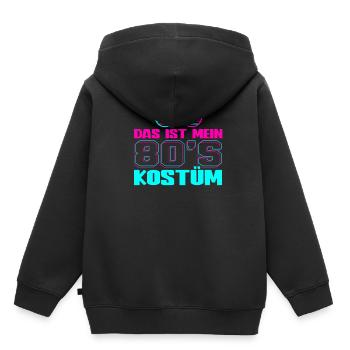 80er Jahre Das Ist Mein 80er Kostüm - Kinder Premium Organic Hoodie - Schwarz - Hinten - AI Model Kid Male (0cm)