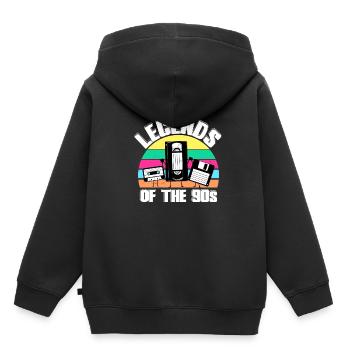 90er Jahre - Kinder Premium Organic Hoodie - Schwarz - Hinten - AI Model Kid Male (0cm)