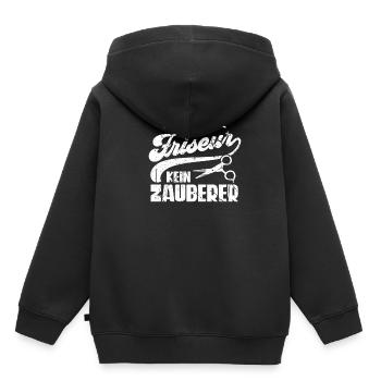 Ich Bin Friseur - Kinder Premium Organic Hoodie - Schwarz - Hinten - AI Model Kid Male (0cm)