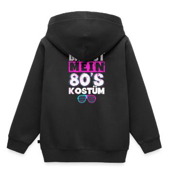 80er Jahre Das Ist Mein 80er Kostüm - Kinder Premium Organic Hoodie - Schwarz - Hinten - AI Model Kid Male (0cm)