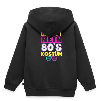 80er Jahre Das Ist Mein 80er Kostüm - Kinder Premium Organic Hoodie - Schwarz - Hinten - AI Model Kid Male (0cm)
