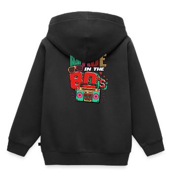 80s Made In The 80s - Kids Premium Organic Hoodie - black - Back - AI Model Kid Male (0cm)