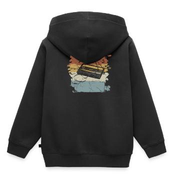 Cassette des années 90 des années 90 - Sweat Premium à capuche enfant bio - noir - Dos - AI Model Kid Male (0cm)