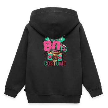 80er Jahre Das Ist Mein 80er Kostüm - Kinder Premium Organic Hoodie - Schwarz - Hinten - AI Model Kid Male (0cm)
