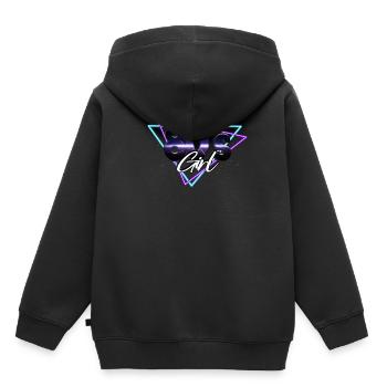 80s 80s Girl - Kids Premium Organic Hoodie - black - Back - AI Model Kid Male (0cm)