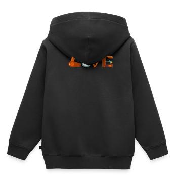 Love Friseurin - Kinder Premium Organic Hoodie - Schwarz - Hinten - AI Model Kid Male (0cm)