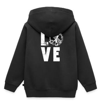 Love Friseurin - Kinder Premium Organic Hoodie - Schwarz - Hinten - AI Model Kid Male (0cm)