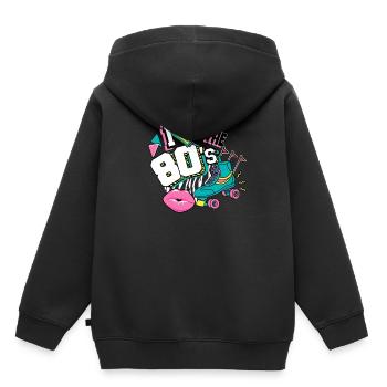 Années 80 J’aime Les années 80 - Sweat Premium à capuche enfant bio - noir - Dos - AI Model Kid Male (0cm)