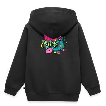 Fille des années 80 et 80 - Sweat Premium à capuche enfant bio - noir - Dos - AI Model Kid Male (0cm)